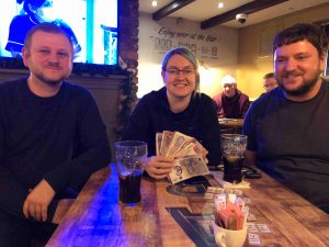 £1000 winning Team Bell's Bairns with PremierSQ