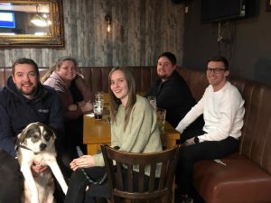 The Muckin Fuppets celebrate their win at The Buccleuch Premier SpeedQuizzing night
