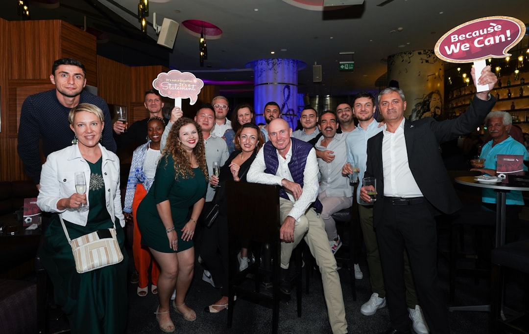 A team enjoying a corporate quiz night